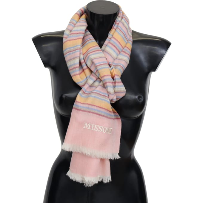 Missoni Heren Multicolor Kasjmier Unisex Nek Wikkel Sjaal