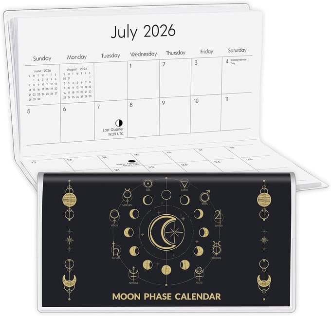 Zakagenda met Maankalender en Maanfasen