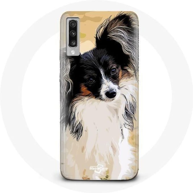 Hoesje voor Samsung Galaxy A70 Continental Miniatuurspaniël Vlinderhondenras