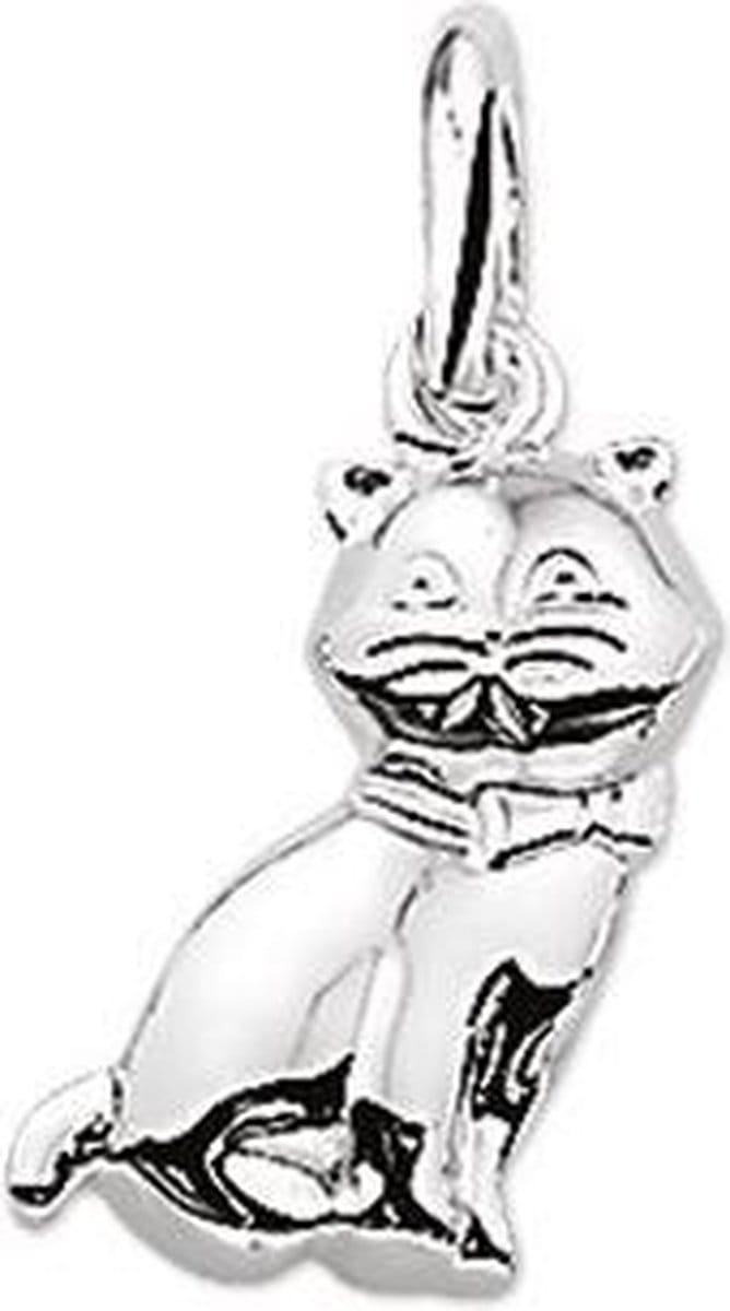 hanger poes zilver gerhodineerd