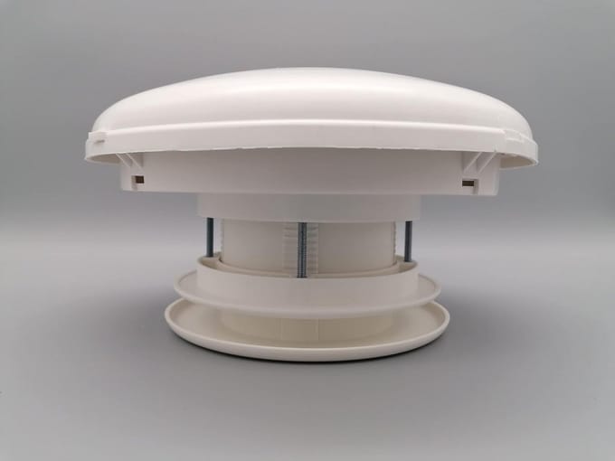 Caravan Aerator 110 mm met Insectenrooster en Montagebouten