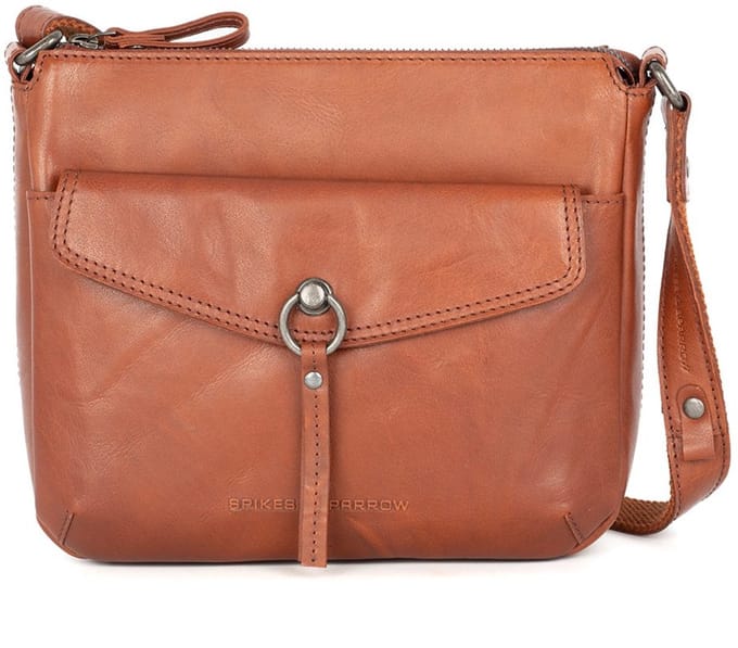 Leren Crossbody / Schoudertas - Jinthe - Brandy Cognac