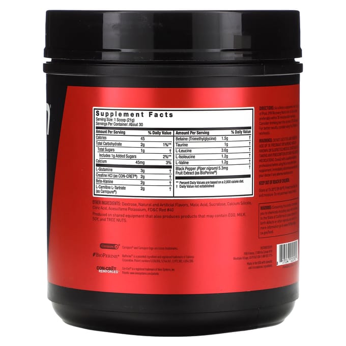 JYM Supplement Science, BCAA + Matrice de Récupération, Pastèque, 22,2 oz (630 g)