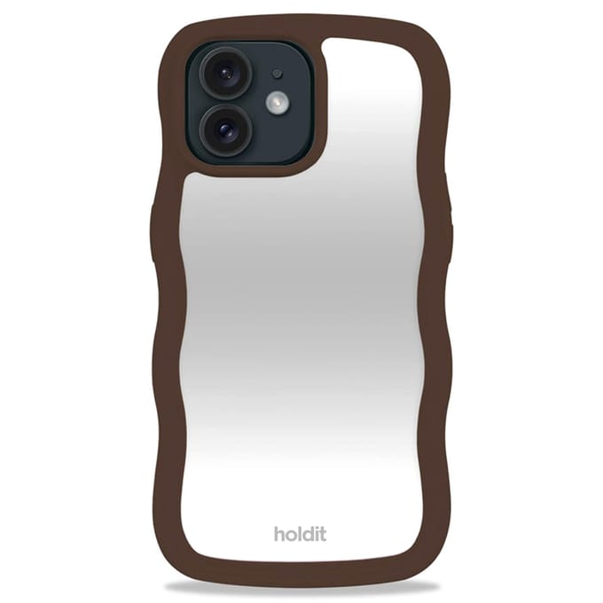 Holdit Wavy Case voor de Apple iPhone 12 (Pro) - Chocolate Mirror