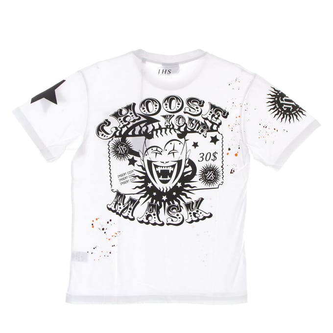 Choose Your Mask Heren T-Shirt Tee Wit