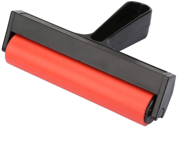 Dailygoods- Rubber Brayer 15 cm - Kunst Roller Penseel - Stempelen Tool - Printmaking Roller - Duurzaam Rubber - Eenvoudig in Gebruik - Kunstroller