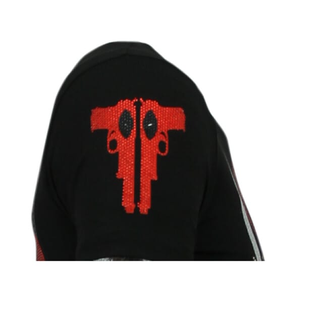 Psycho Mouse - Bedrukte T shirt Mannen - 6321Z - Zwart