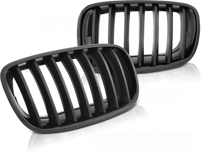 Grill BMW X5 E70 X6 E71 08- GLANZEND ZWART