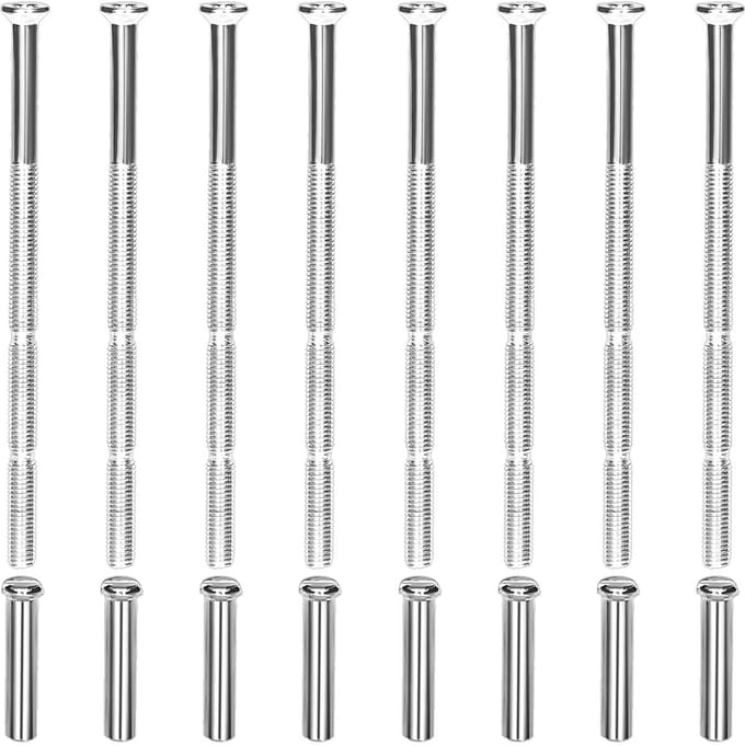 Cuhostki - 8 Stuks - Schroeven - Deurklinkschroeven - M3*60 - Met Moer Voor Deuren En Kasten