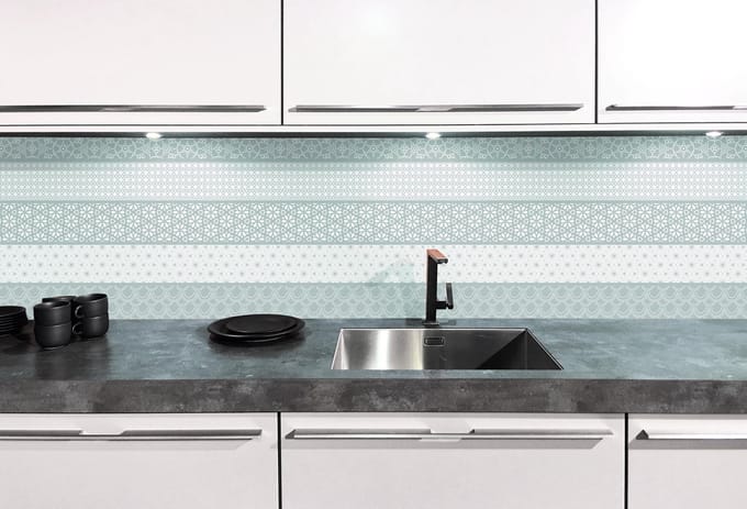 Spatwand met print - Basic Strepen