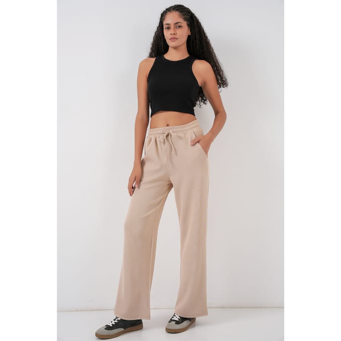 Geribbelde Rechte Broek