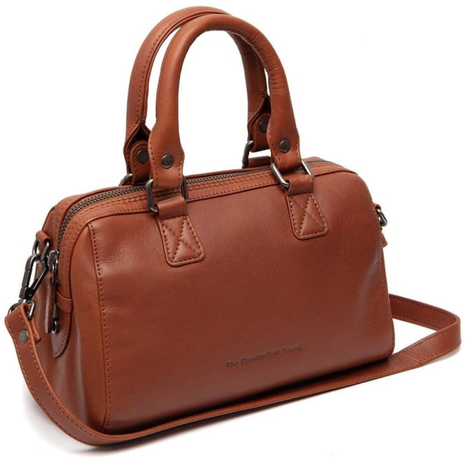 The Chesterfield Brand handtas schoudertas Dalford Bowlingbag Cognac bruine