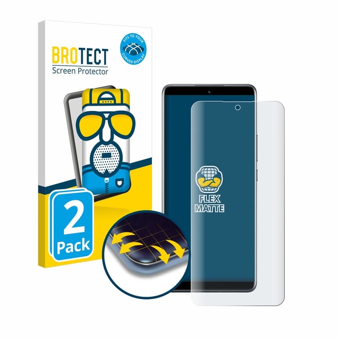 BROTECT - Screenprotector voor Xiaomi 12 Pro - Folie Beschermfolie matte volledig dekking 2 Stuks
