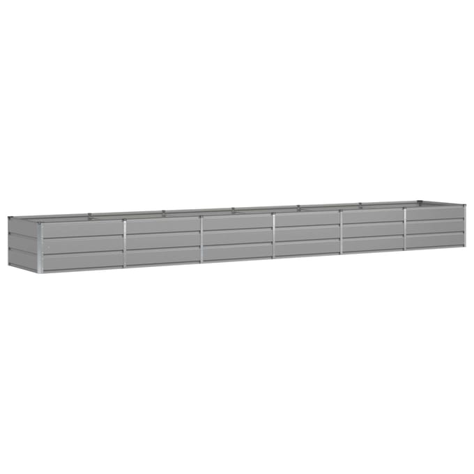 vidaXL - Plantenbak - Lichtgrijs - 480 - x - 80 - x - 45 - cm - Staal