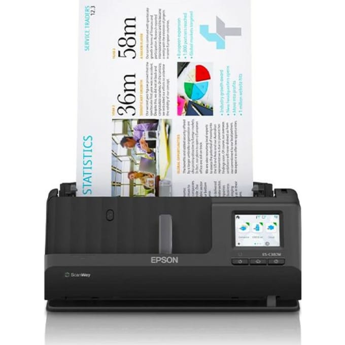 Epson ES-C380W - sheetfed scanner - desktop - USB 2.0 Wi-Fi(n)
