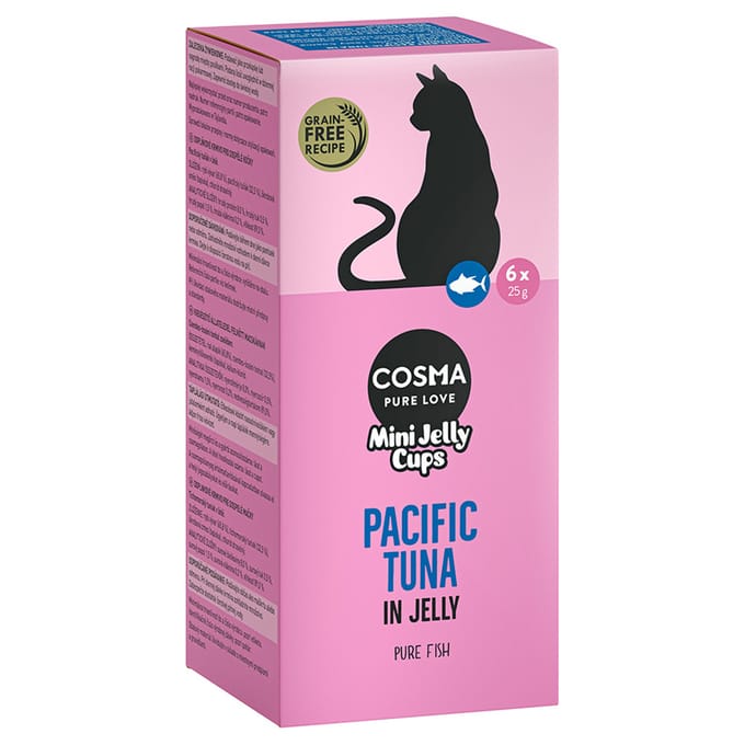 Cosma Mini Jelly Cups 6 x 25 g  - Tonijn