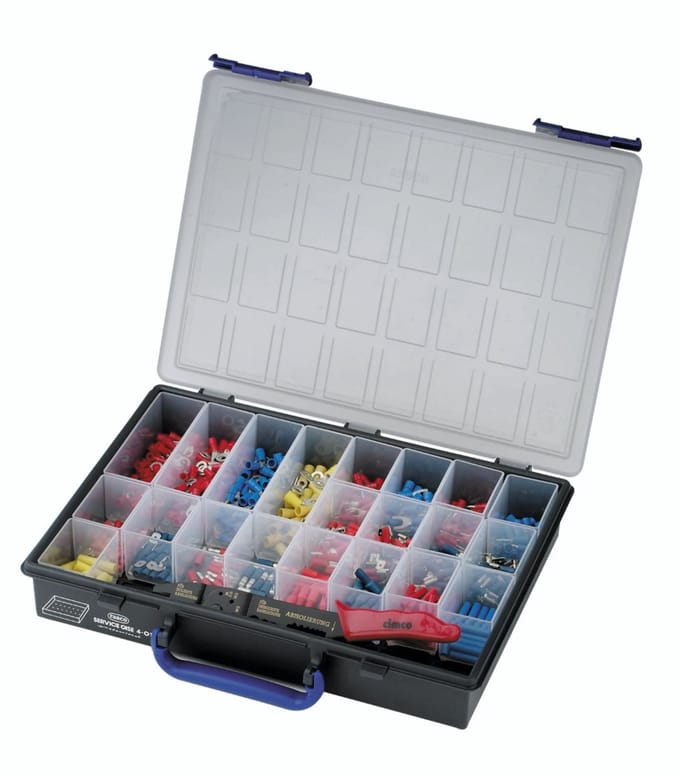 Cimco geïsoleerde kabelschoenen set 501-delig met perstang (181540)