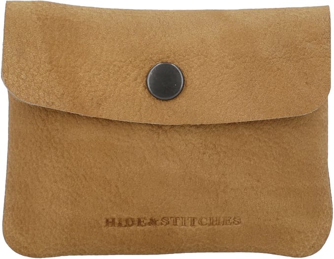 Hide & Stitches Earth Sleuteletui - Duurzaam Gelooid Leer - Leren Dames Tas - Zand