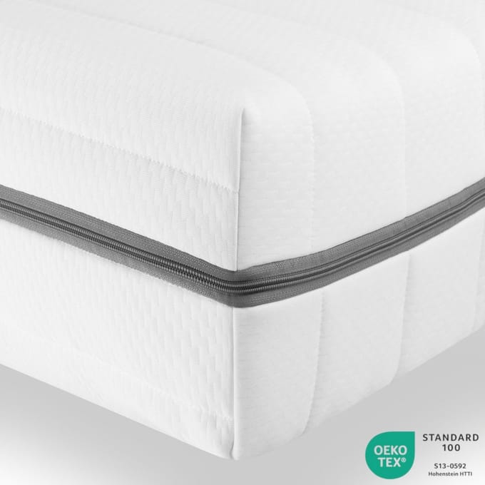 Matras 100x220 - 7 zones - 18 cm dik - Hardheid H3 - Sleepneo - Koudschuim - Gemiddeld