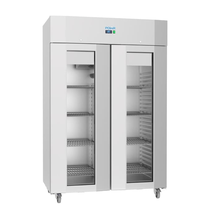 Polar U-serie energiezuinige dubbele deur staande display koelkast