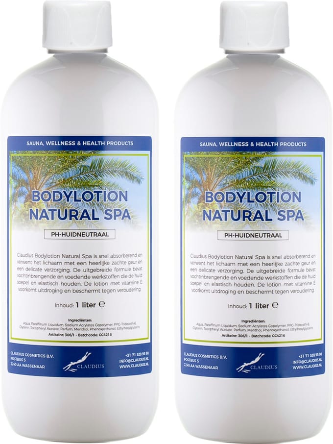 Bodylotion Natural Spa 1 Liter - set van 2 stuks