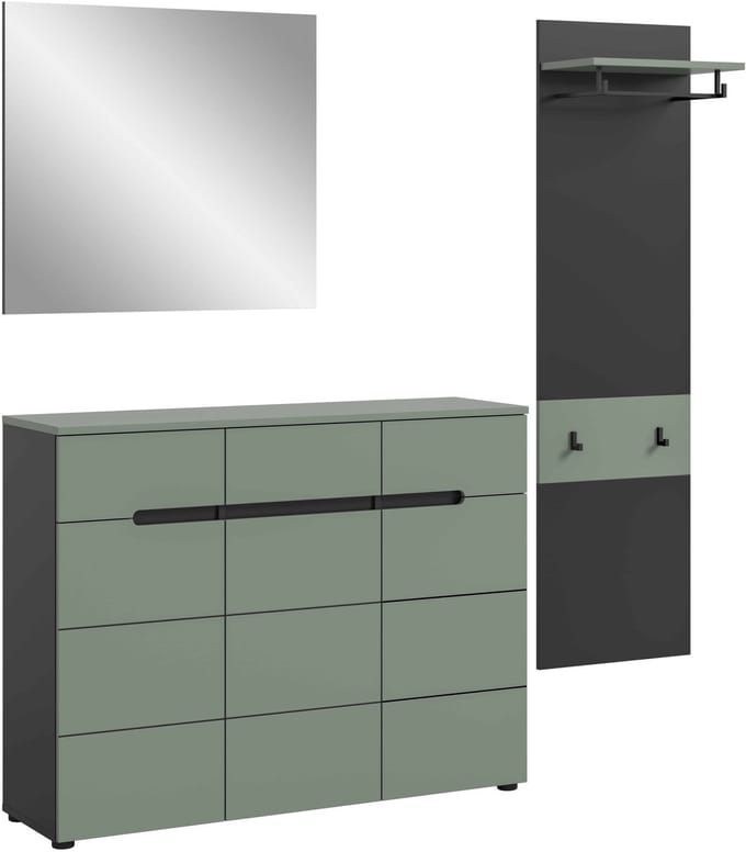 Canu kledingkastcombinatie Smoke Green NB Basaltgrijs NB - 37x180x190cm