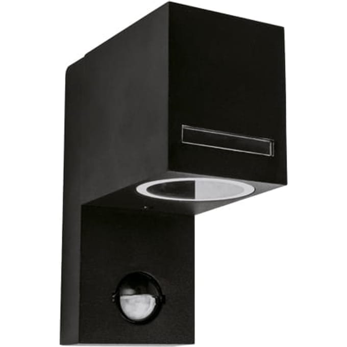 STRÜHM FOREST Buitenlamp - Wandlamp - Vierkant - Down - Sensor - GU10 - 1 Lichtpunt - Zwart