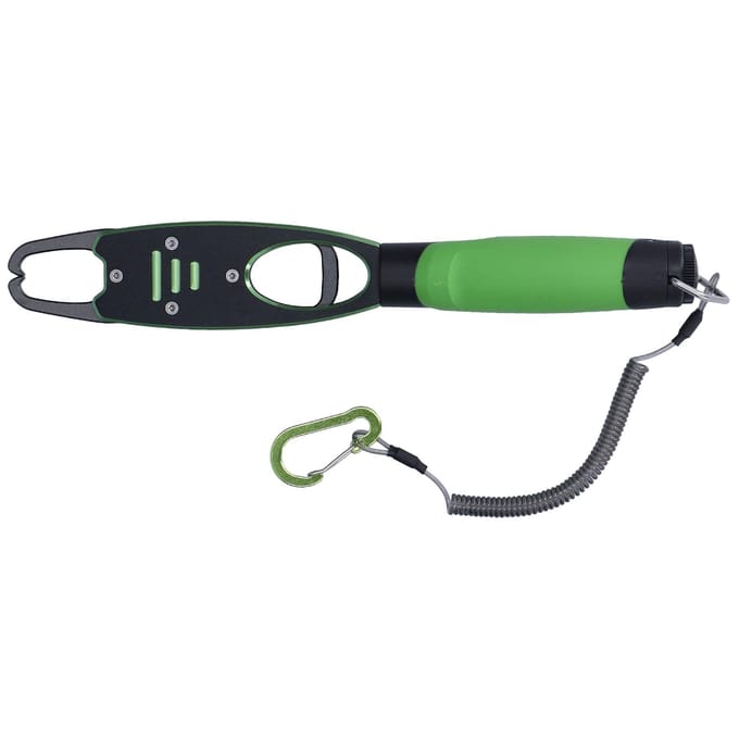 Aluminium Vis Lip Grips Draagbare Visgrijper met Rubber Handvat Viscontroller black