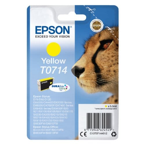 Epson Inktcartridge T071 (C13T07144010) Geel