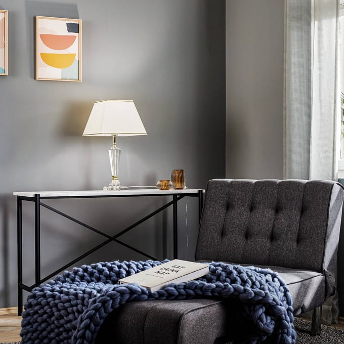 ORION Tafellamp Veronique, voet smal, crème/goud