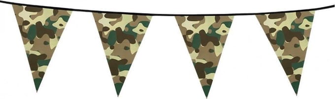 vlaggenlijn Camouflage 6 meter polyetheen groen