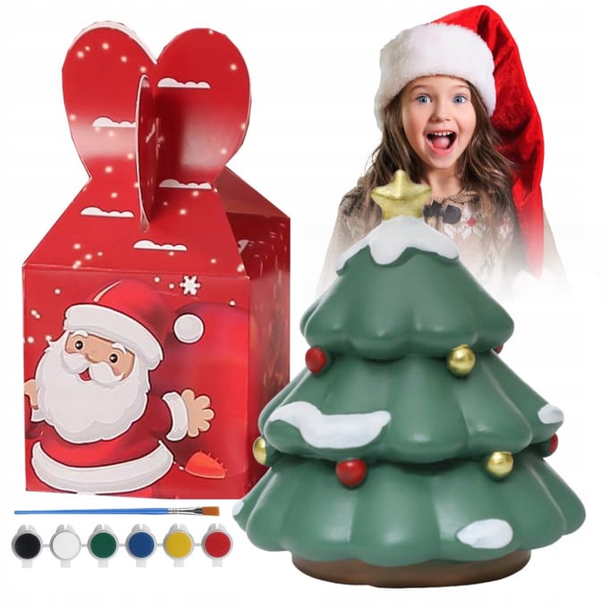 Kerst Knutselset: Kerstboom Figuur Schilderen met Verf & Kwast
