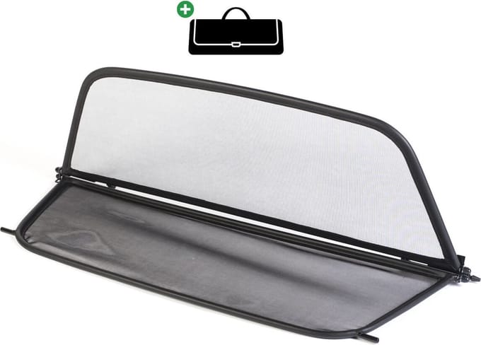 Windscherm BMW 1-Serie E88 | 2008-2014 | incl. luxe opbergtas | Zwart