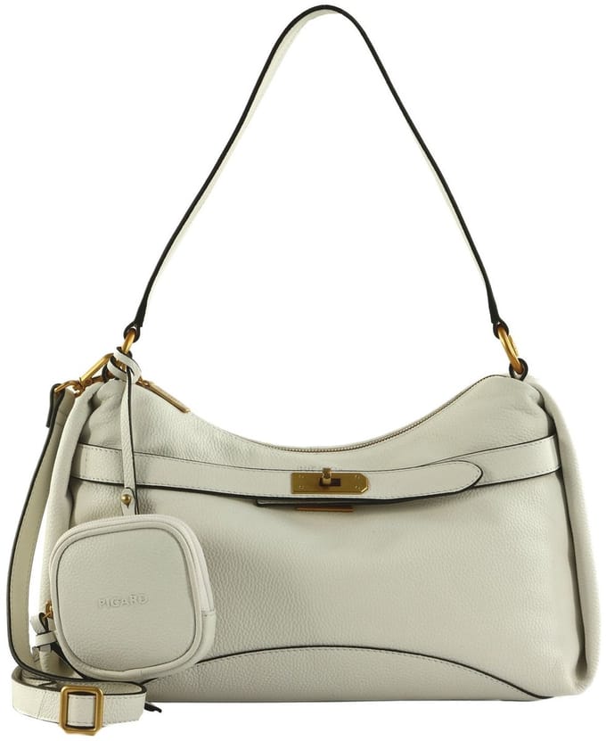 PICARD Leren schoudertas handtas Odeon Hand Bag White Lily wit