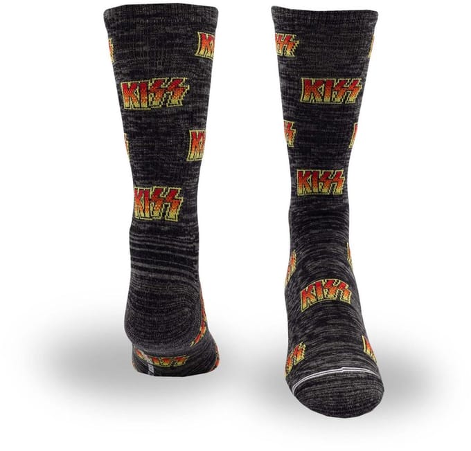 Kiss - Allover Logo Sokken - Zwart/Grijs