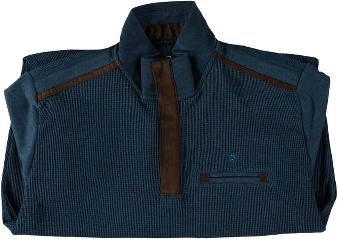 Fellows United Pullover Waffle Structure Mid Blue (42.2620 - 115)