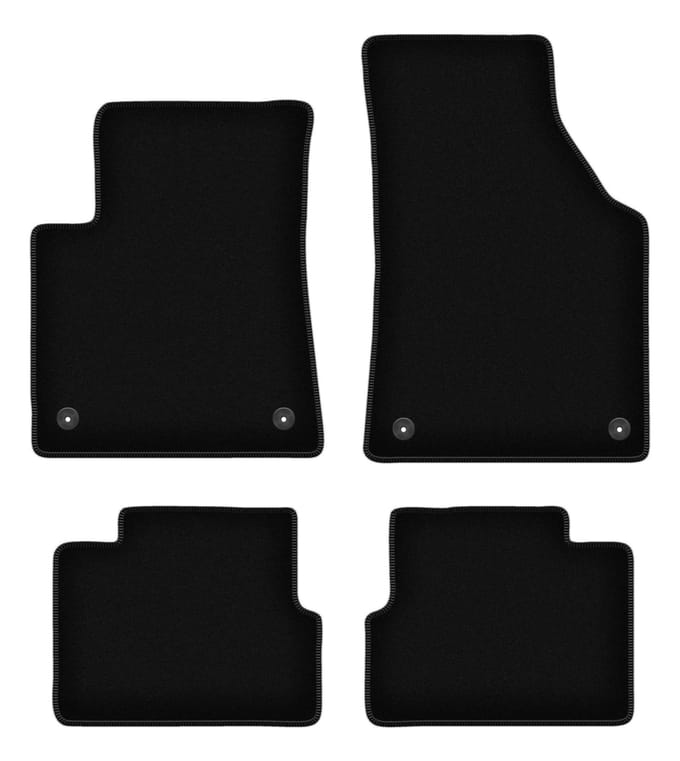 BASIC zwarte veloursmatten voor: Jeep Cherokee KL SUV (2013-)