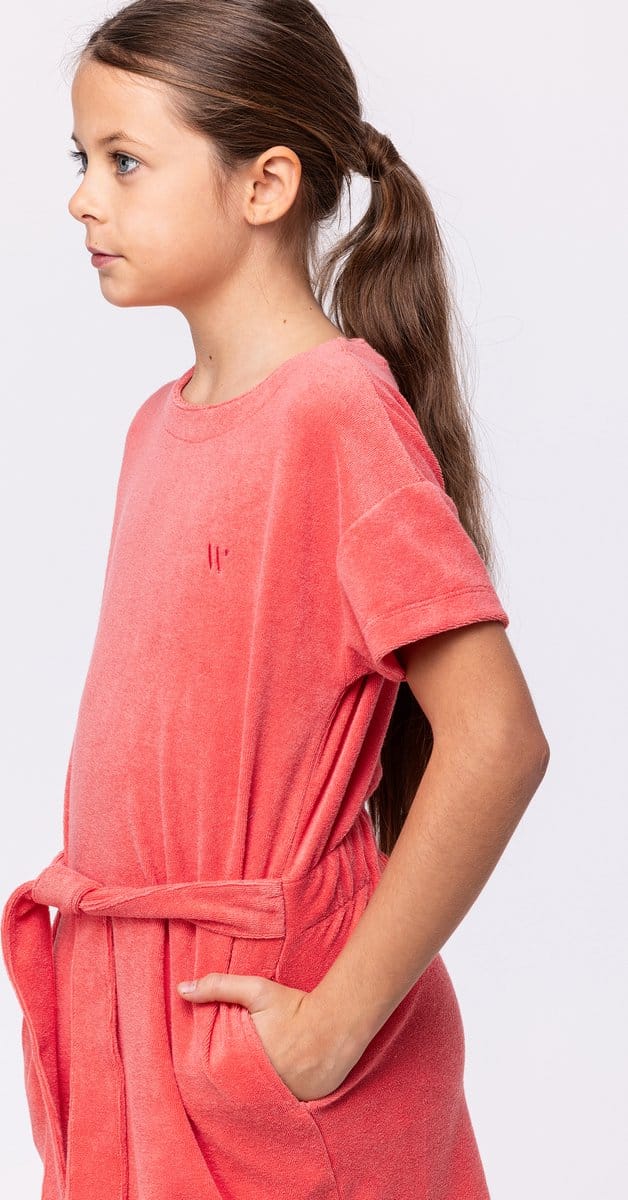 Woody Strandjurk koraalrood - maat 128/8J