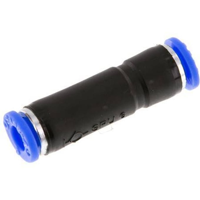 6mm Zelfsluitende Insteekkoppeling Vernikkeld Messing/PBT 0-10 bar [2 Stuks]