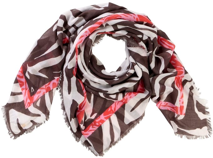 camel active Sjaal met all-over print - Maat womenswear-OS - Bruin