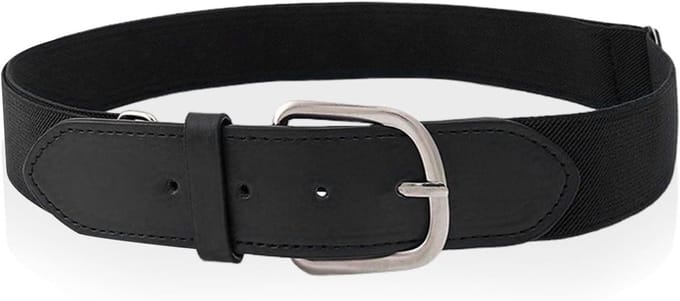 Verstelbare Zwarte Kinderriem, Elastische Mode Accessoire, Decoratieve Riem voor Kinderen, Maat M