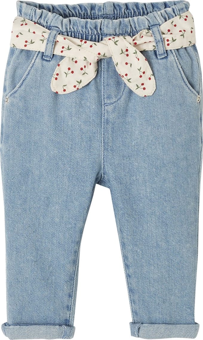 Vertbaudet Babyjeans met stoffen riem