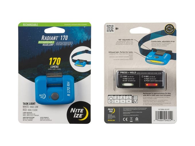 Nite Ize Radiant 170 Oplaadbare Hoofdlamp blauw