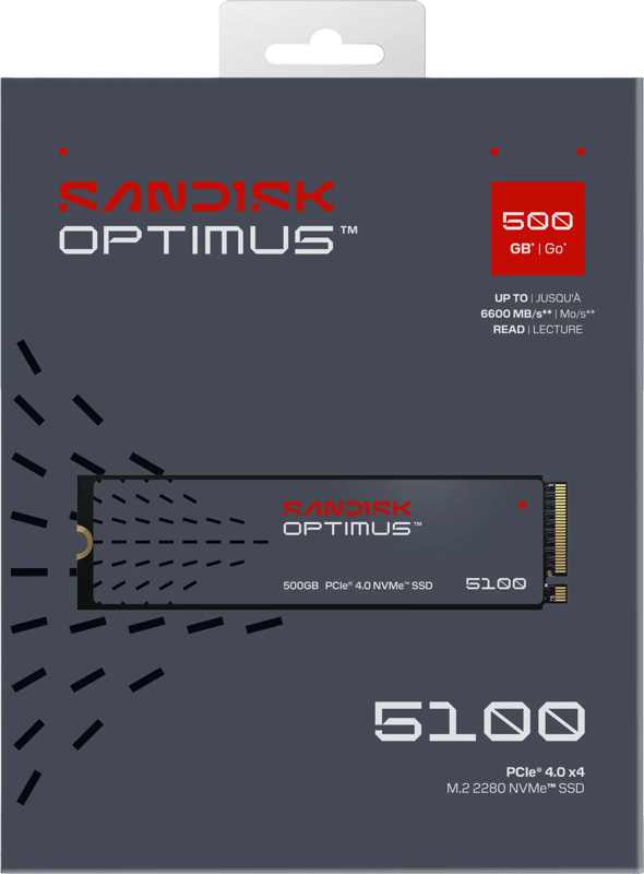 SANDISK Optimus 5100 SSD - 500GB - PCIe 4.0 - M.2 2280
