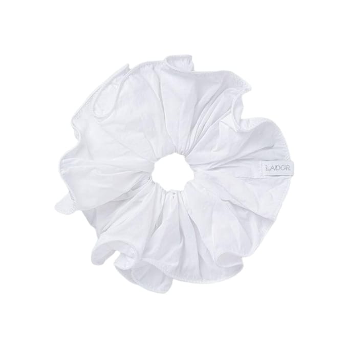 Lador Witte Haar Scrunchie Zachte Stof Zacht Styling Accessoire white