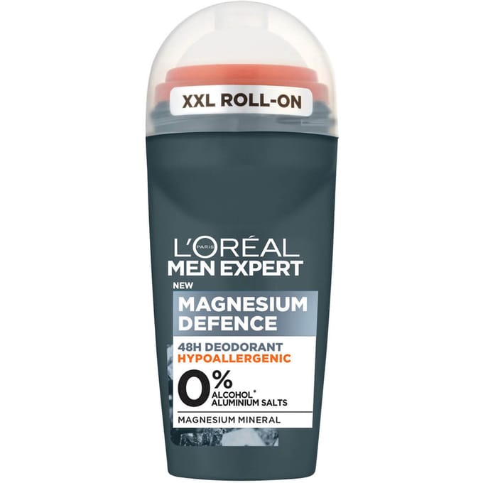 L'Oréal Paris Men Expert Magnesium Defence Hypoallergene 48 Uur Roll-on Deodorant 50 ml