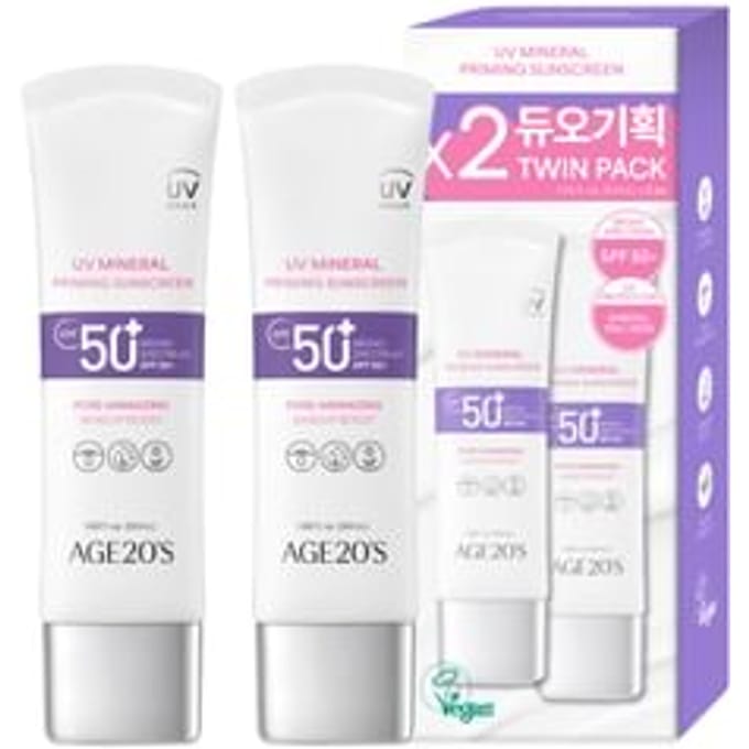 AGE20'S - UV Mineral Priming Sunscreen Twin Pack Set 2 pcs