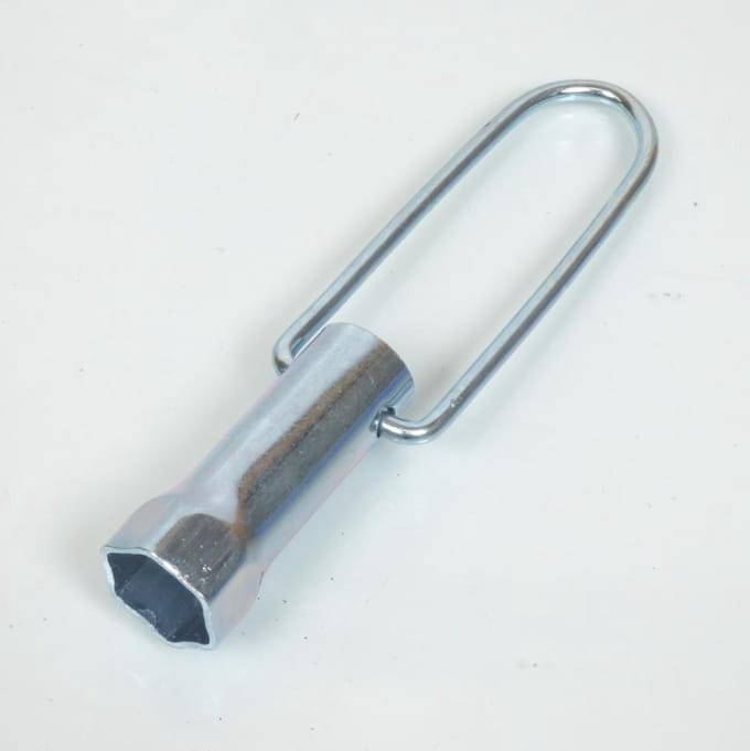 Clé à bougie de 21mm avec manche pliable pour moto cyclo scooter