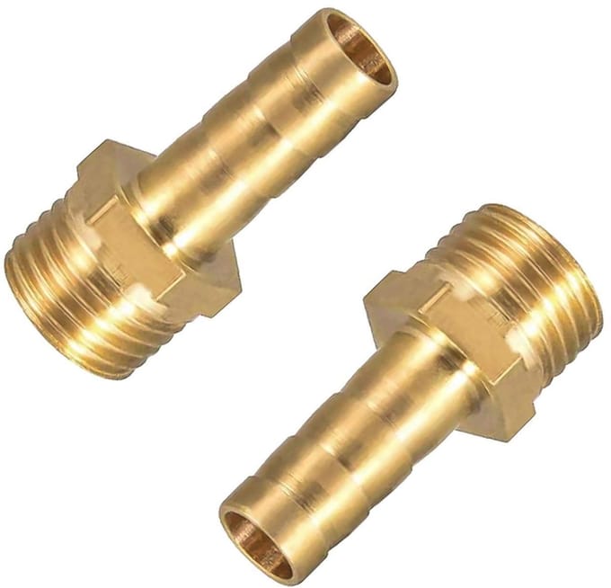 Dailygoody - Messing Slang Fitting - 2 Stuks - 3/8 Inch/10mm