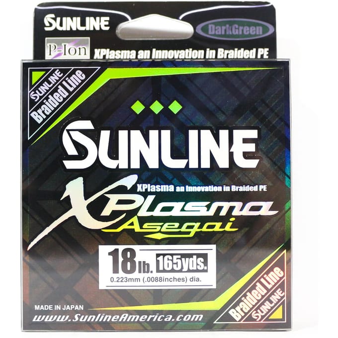 Sunline PE Line Asegai Xplasma 165yds PE 1.7 18lb Vert Foncé (5134) vert foncé